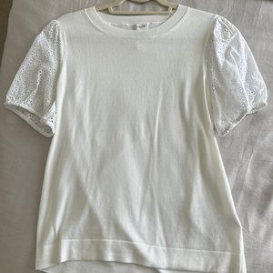 NEW with tags JCREW top lace puff sleeve
